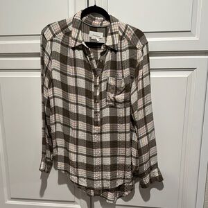Anthropologie Plaid Button-Up Shirt